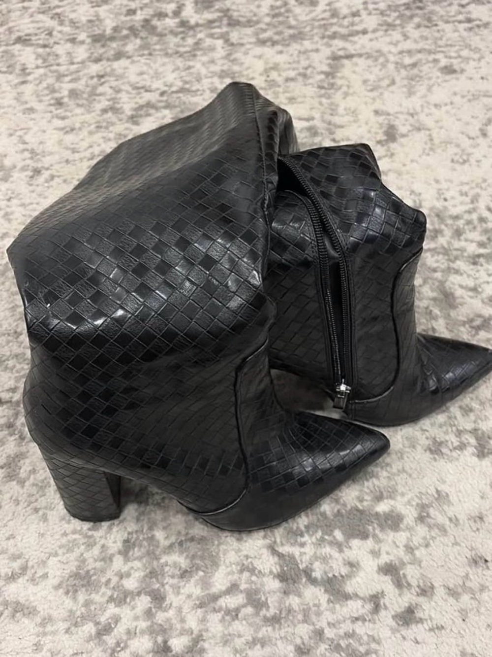 Givana black heeled high boots